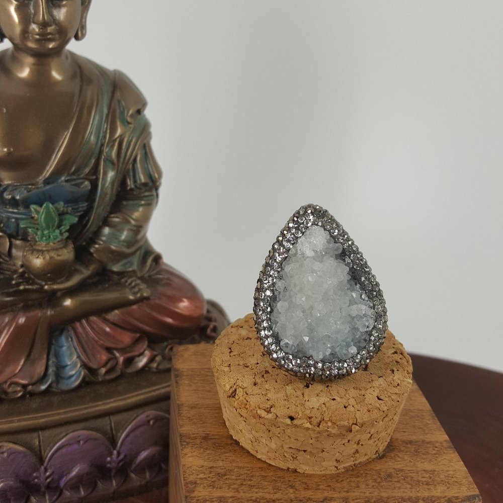 Druse Quartz Ring